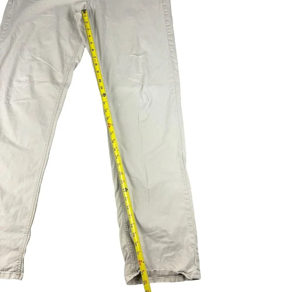 Tommy Bahama Pants Men's 36 x 36 Cream Straight Leg Khaki Casual Cotton Blend
